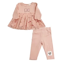 Disney Infant Girls 2 Piece Dot Bow Set