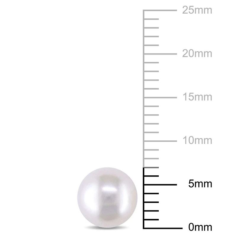 Miabella 7-7.5mm Cultured Freshwater Pearl 14 K Yellow Gold Stud Earrings