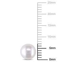 Miabella 7-7.5mm Cultured Freshwater Pearl 14 K Yellow Gold Stud Earrings