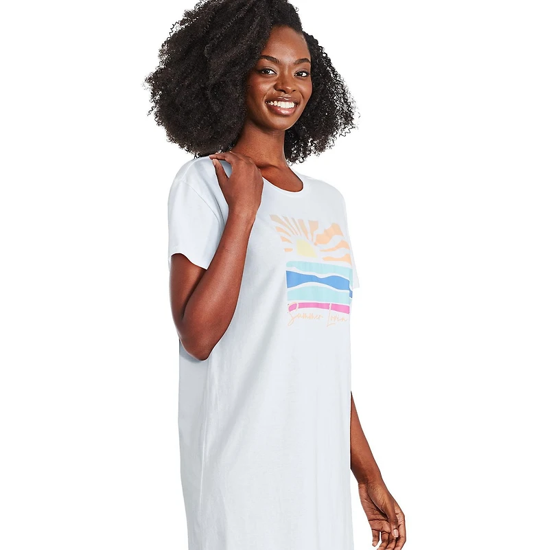 Chemise de nuit à encolure ras du cou George pour femmes