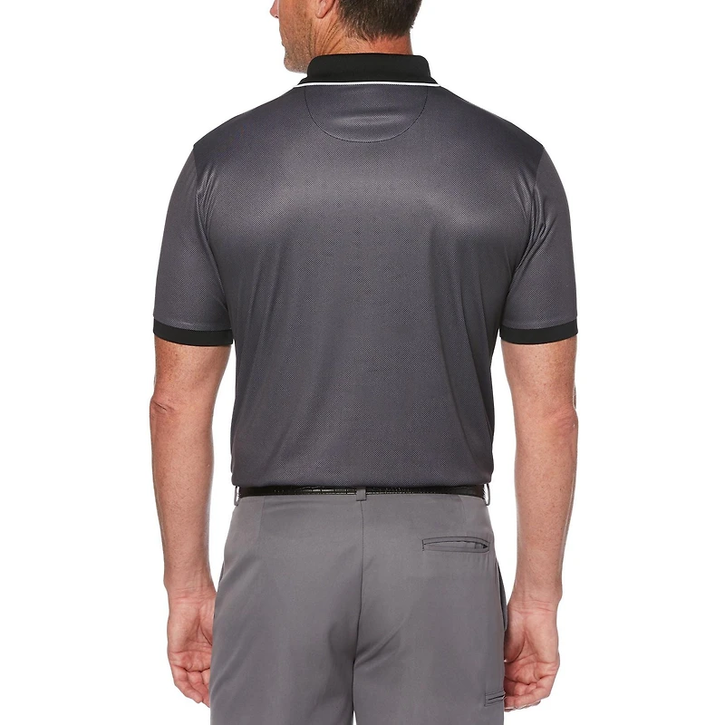 Polo de golf à manches courtes pour hommes Performance avec col et poignets côtelés