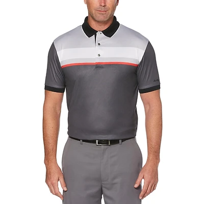 Polo de golf à manches courtes pour hommes Performance avec col et poignets côtelés