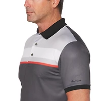 Polo de golf à manches courtes pour hommes Performance avec col et poignets côtelés