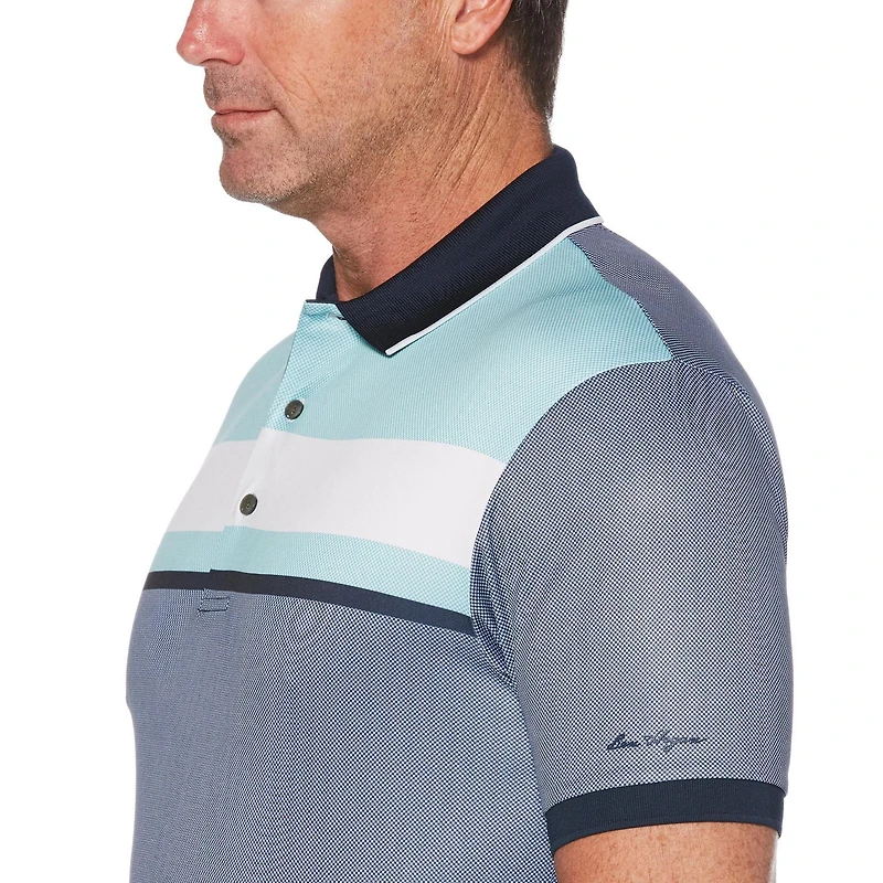 Polo de golf à manches courtes pour hommes Performance avec col et poignets côtelés