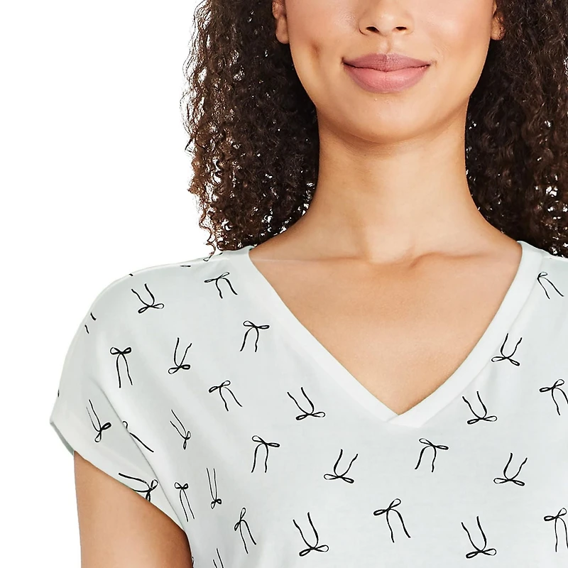 Chemise de nuit à encolure en V George pour femmes