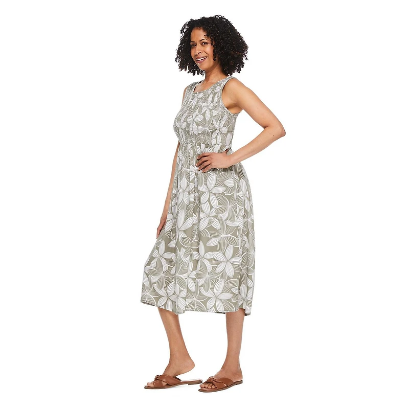 Robe sans manches à smocks Iyla pour femmes