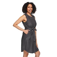 Iyla Women's Button Front Sleeveless Dress