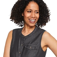 Iyla Women's Button Front Sleeveless Dress