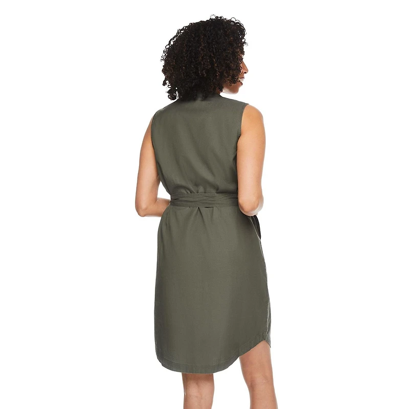 Iyla Women's Button Front Sleeveless Dress