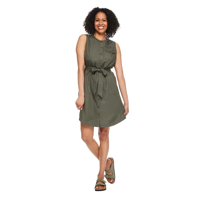 Iyla Women's Button Front Sleeveless Dress