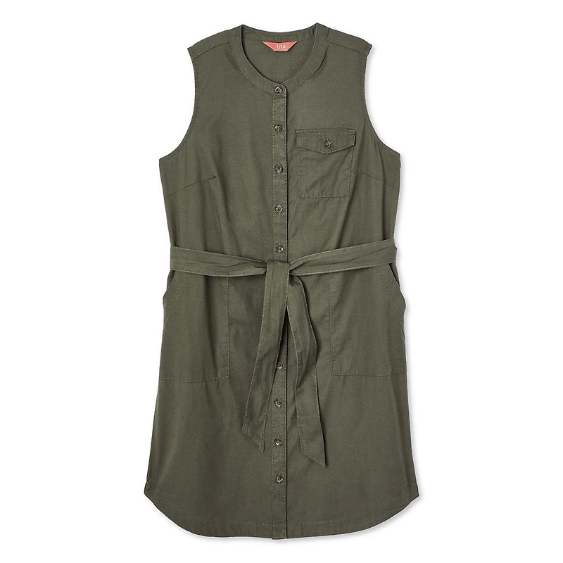 Iyla Women's Button Front Sleeveless Dress