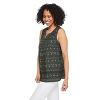 Iyla Women's Sleeveless Printed Knit Top
