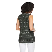 Iyla Women's Sleeveless Printed Knit Top