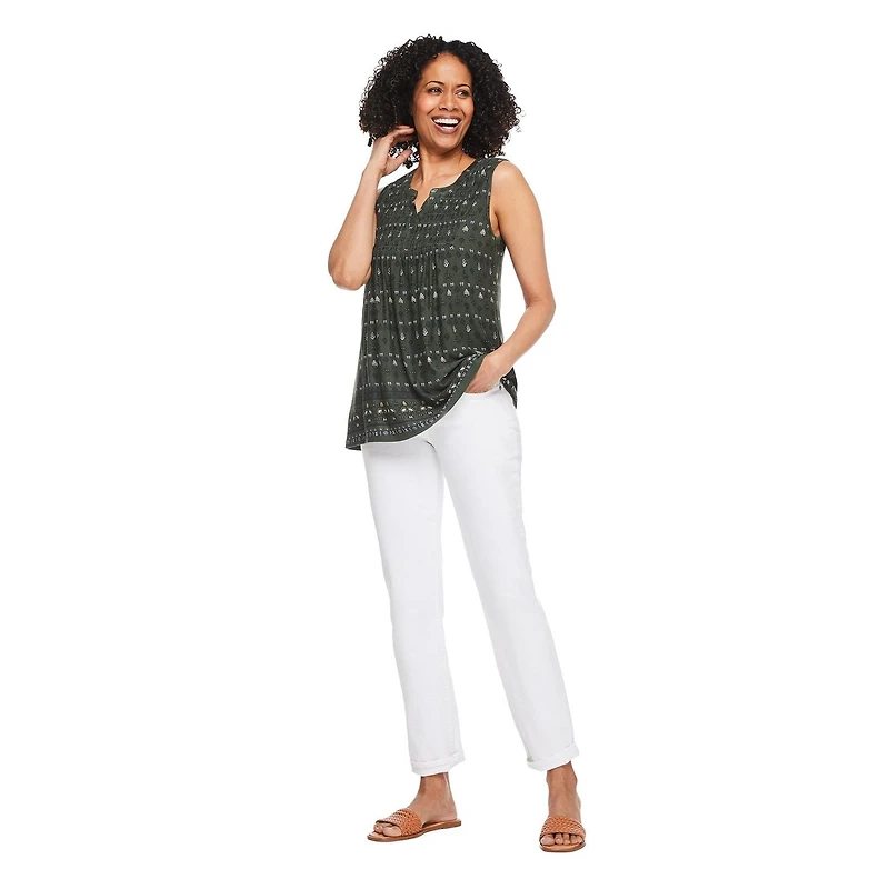 Iyla Women's Sleeveless Printed Knit Top