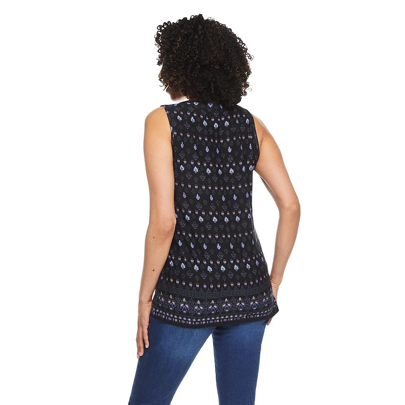 Iyla Women's Sleeveless Printed Knit Top