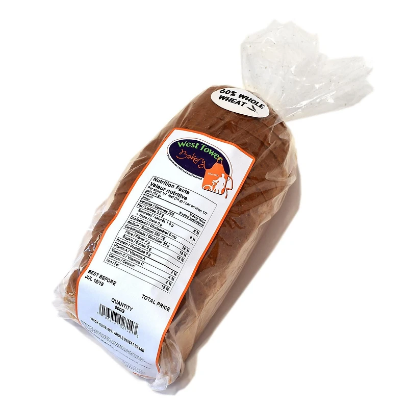 60% Whole Wheat Bread