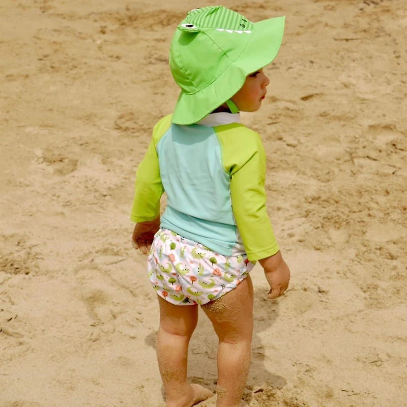 ZOOCCHINI - Baby, Toddler UPF50+ Sun Hat - Swim Hat - Aidan the Alligator