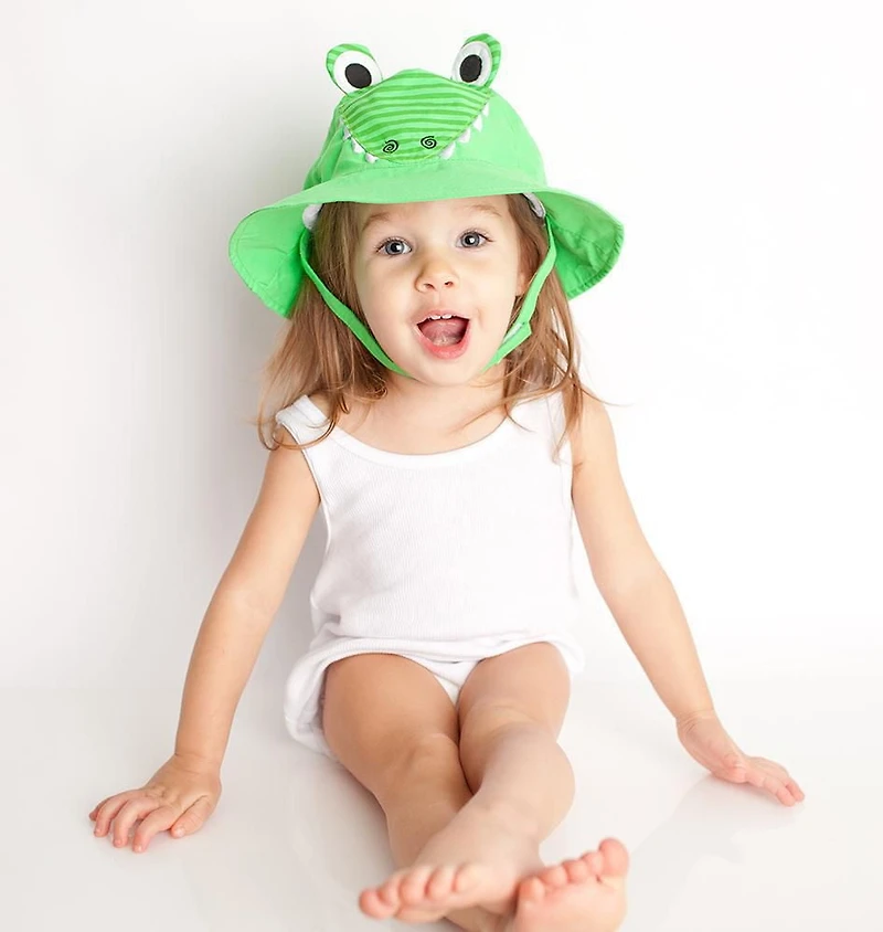 ZOOCCHINI - Baby, Toddler UPF50+ Sun Hat - Swim Hat - Aidan the Alligator