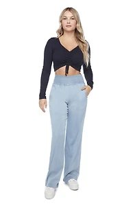 Jeaniologie ™ Top Court Femme Marine Taille P-TTG