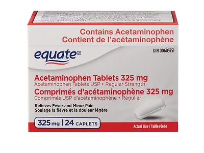 Acetaminophen Tablets 325 mg, Regular Strength<br>24 caplets