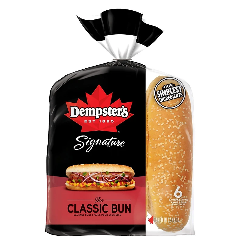 Dempster's® Signature The Classic Sausage Buns, Pack of 6; 510 g