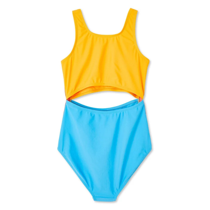 Reebok Girls Delta Cutout One Piece, Swimwear