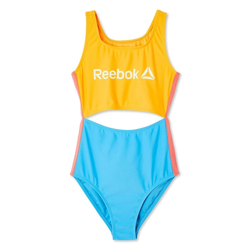 Reebok Girls Delta Cutout One Piece, Swimwear