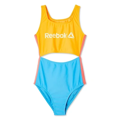 Reebok Girls Delta Cutout One Piece, Swimwear