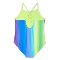 Reebok Girls Delta Strappy Back One Piece, Reebok Swimwear
