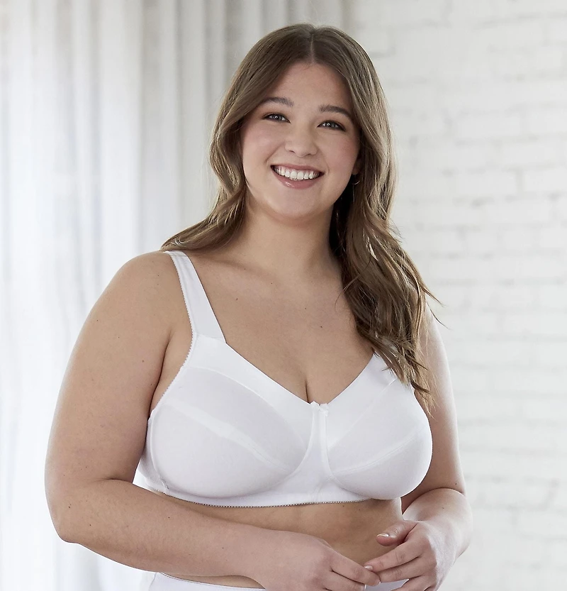 Bestform 9706715 Soutien-gorge en coton sans armatures avec garniture satin bonnets non doublés Tailles 36B-44D