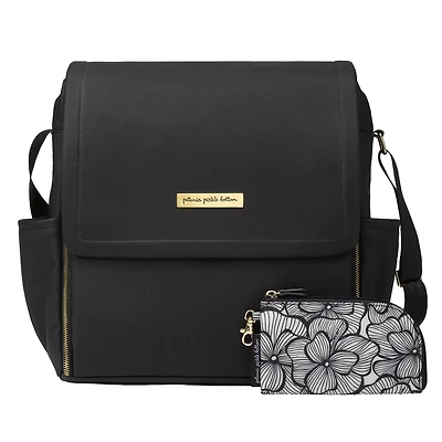 Petunia Pickle Bottom Boxy Backpack Sac à couches en noir graphite - Sac à dos à langer - Compartiments isolés
