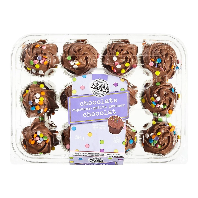 two-bite® Chocolate Cupcakes, 284 g, 12ct