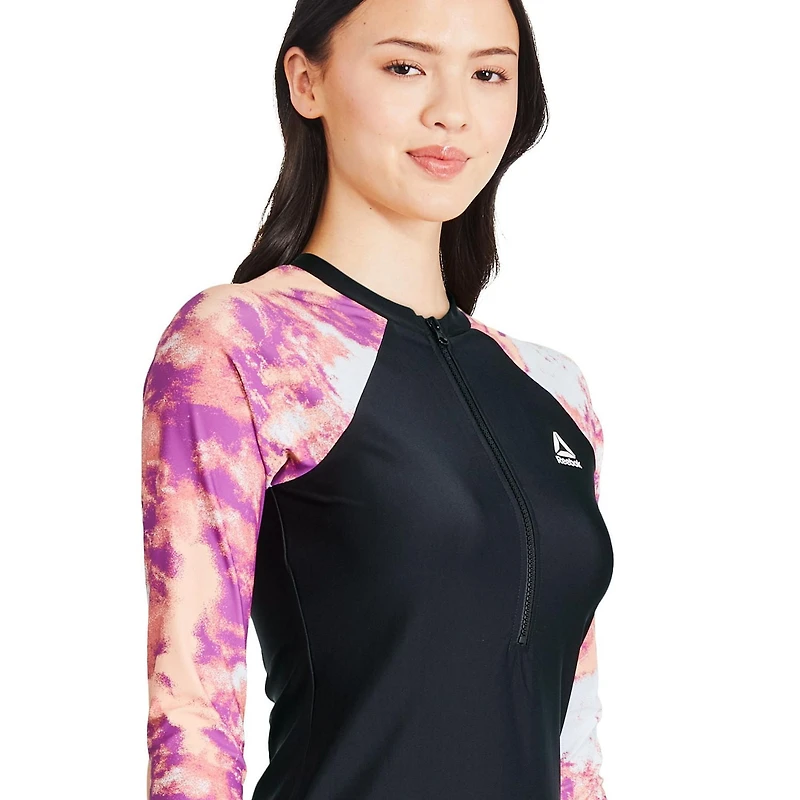 Reebok Long Sleeve Zip Up Rashguard
