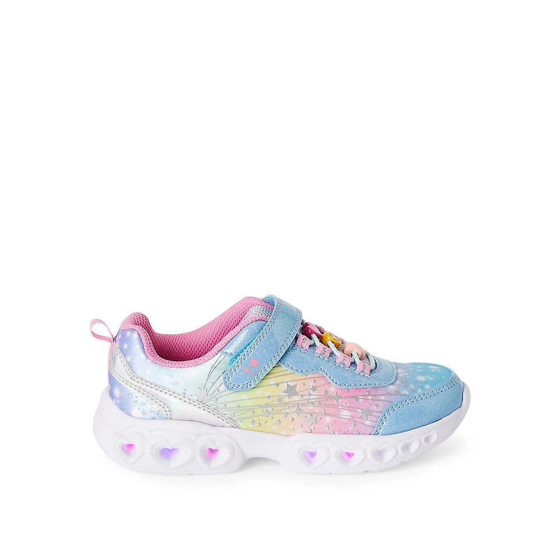 Athletic Works Girls' Light-Up Sneakers, Wide Width Sizes 11-3