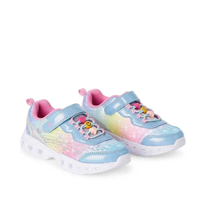 Athletic Works Girls' Light-Up Sneakers, Wide Width Sizes 11-3