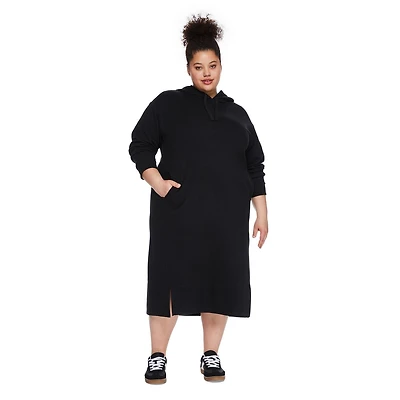 George Women's Plus Hooded Fleece Midi Dress