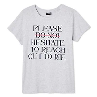 The Pink Closet Women's Plus Crew Neckline Tee, Sizes 1X-4X