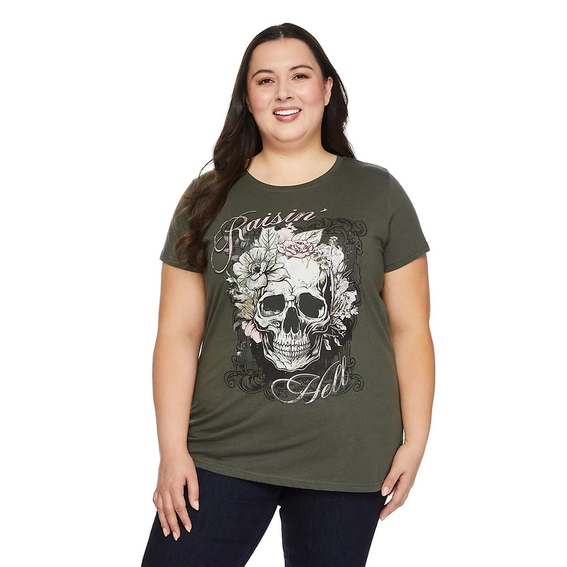 The Pink Closet Women's Plus Crew Neckline Tee