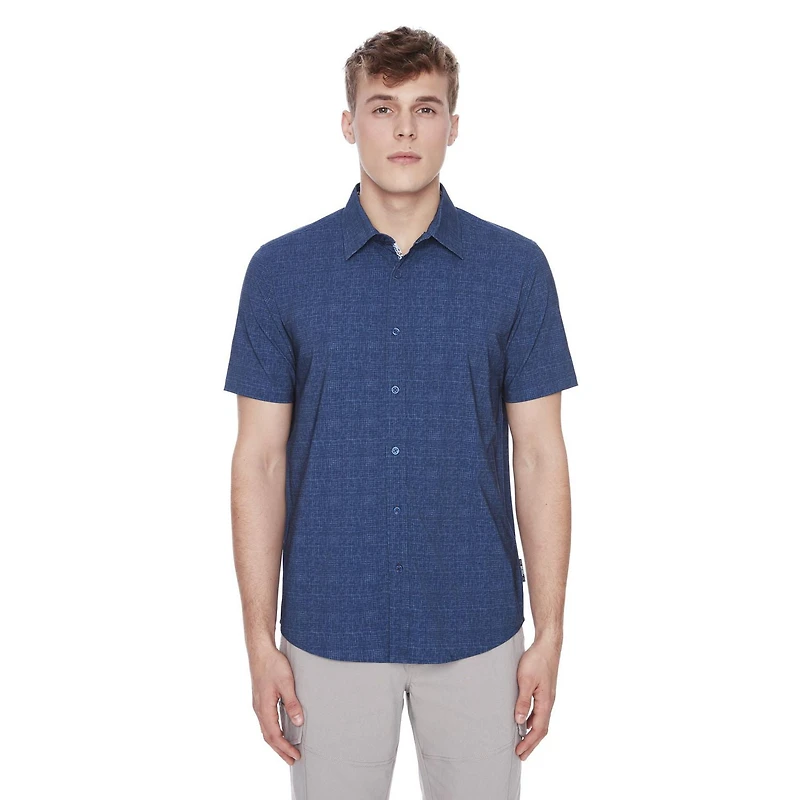 Chemise manches courtes pour homme Dark Black Tailles P-TTG