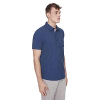 Chemise manches courtes pour homme Dark Black Tailles P-TTG