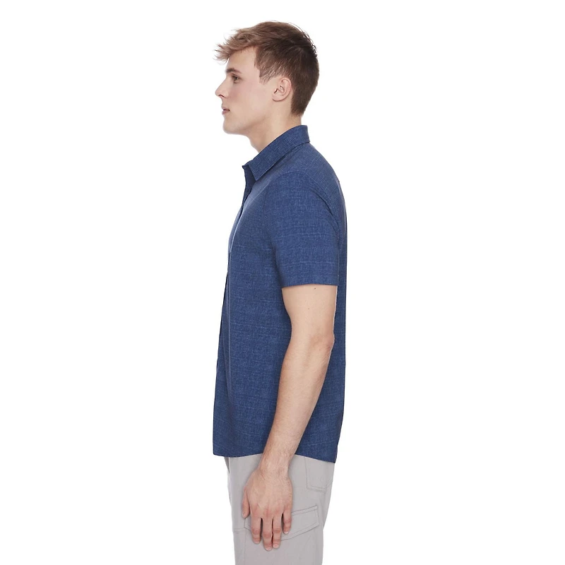 Chemise manches courtes pour homme Dark Black Tailles P-TTG