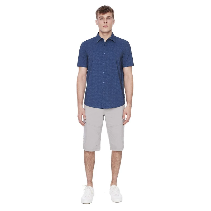 Chemise manches courtes pour homme Dark Black Tailles P-TTG