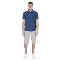 Chemise manches courtes pour homme Dark Black Tailles P-TTG