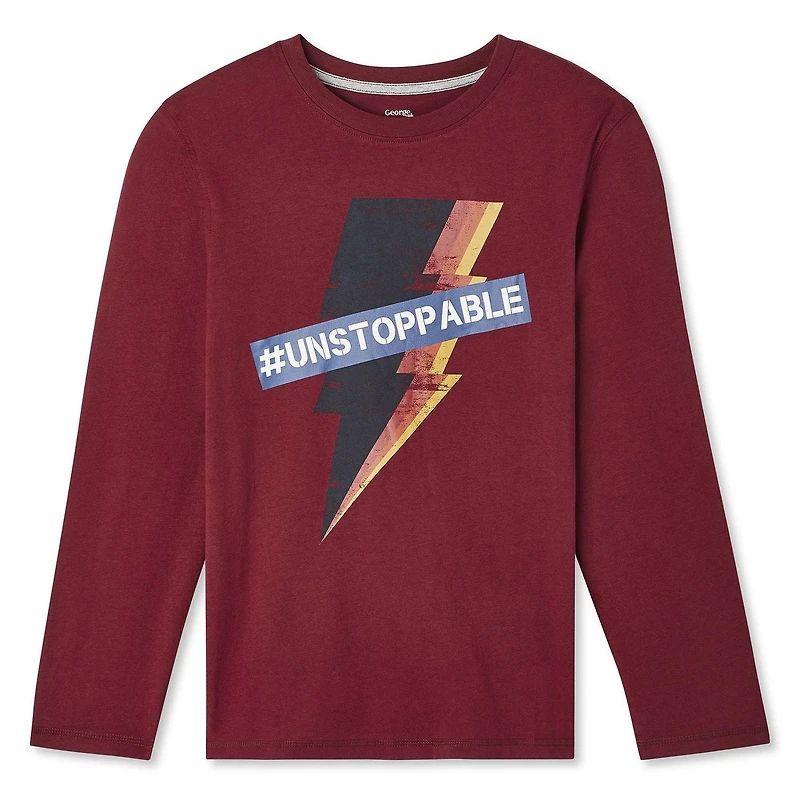 T-shirt à manches longues avec imprimé graphique George pour garçons