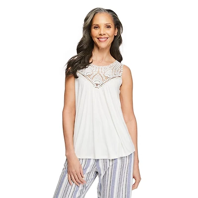 Débardeur avec empiècement crocheté Penmans pour femmes