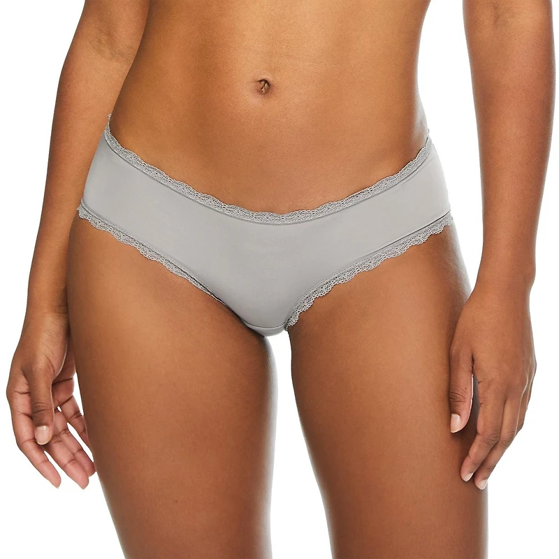 George Women's 3-Pack Microfiber Lace Trim Hipsters, Sizes S-XL