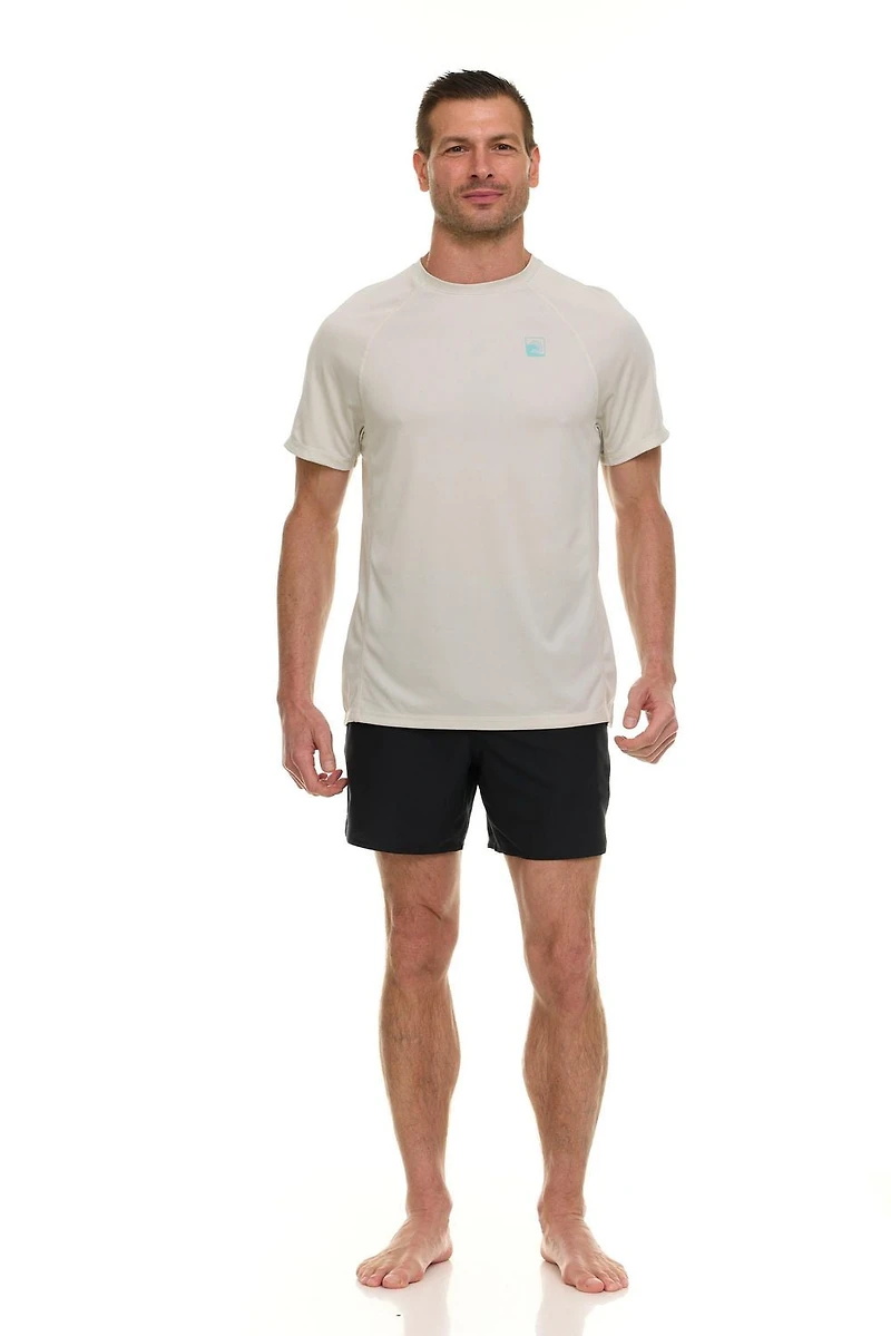 Laguna Men's Heathered Short Sleeve Rash Guard