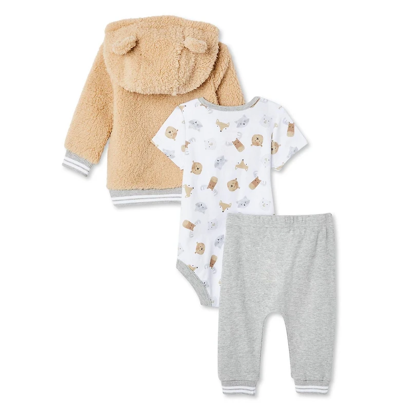 Canadiana Infants' Unisex Sherpa Hoodie 3-Piece Set
