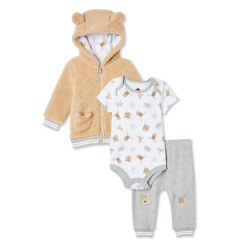 Canadiana Infants' Unisex Sherpa Hoodie 3-Piece Set