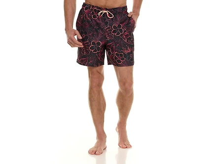 Laguna Men's Neon Floral 6" Volley Swim Trunk